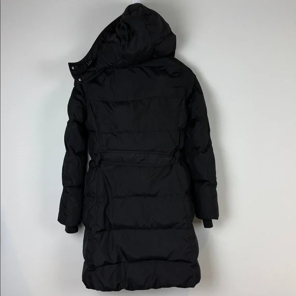 J. Crew Down-filled Black Hooded Puffer Coat Size XXS - Picture 3 of 8